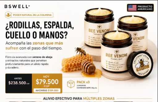 Bee Venom BSWELL - VENENO DE ABEJA - 3 Und de 50g c/u