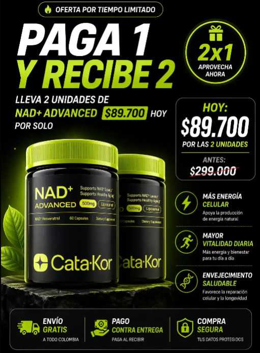 NAD+ RESVERATROL ADVANCE 2 Unidades de 60 capsulas c/u