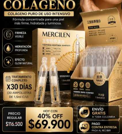 AMPOLLAS DE COLAGENO MERCILEN - 2 CAJAS x30 de 1,5ml c/u