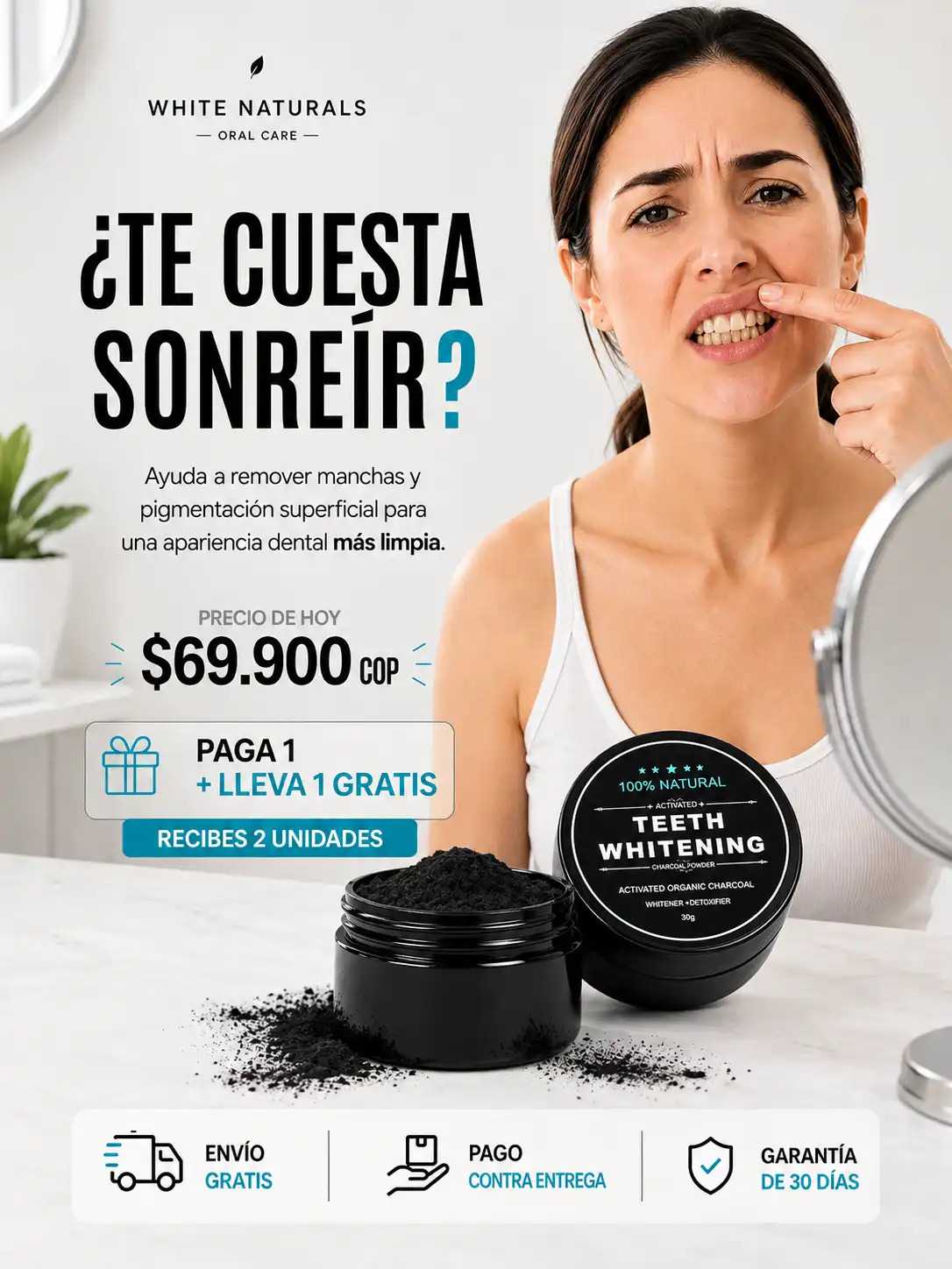 ONYX WHITE™ Carbón Activado Premium para el Cuidado Dental 30 g