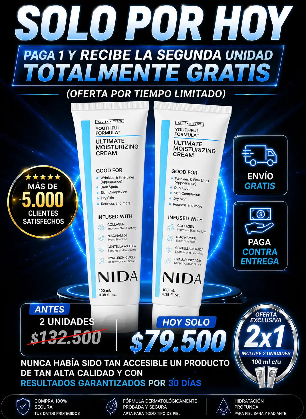 CREMA NIDA 2 Unidades de 100ml c/u