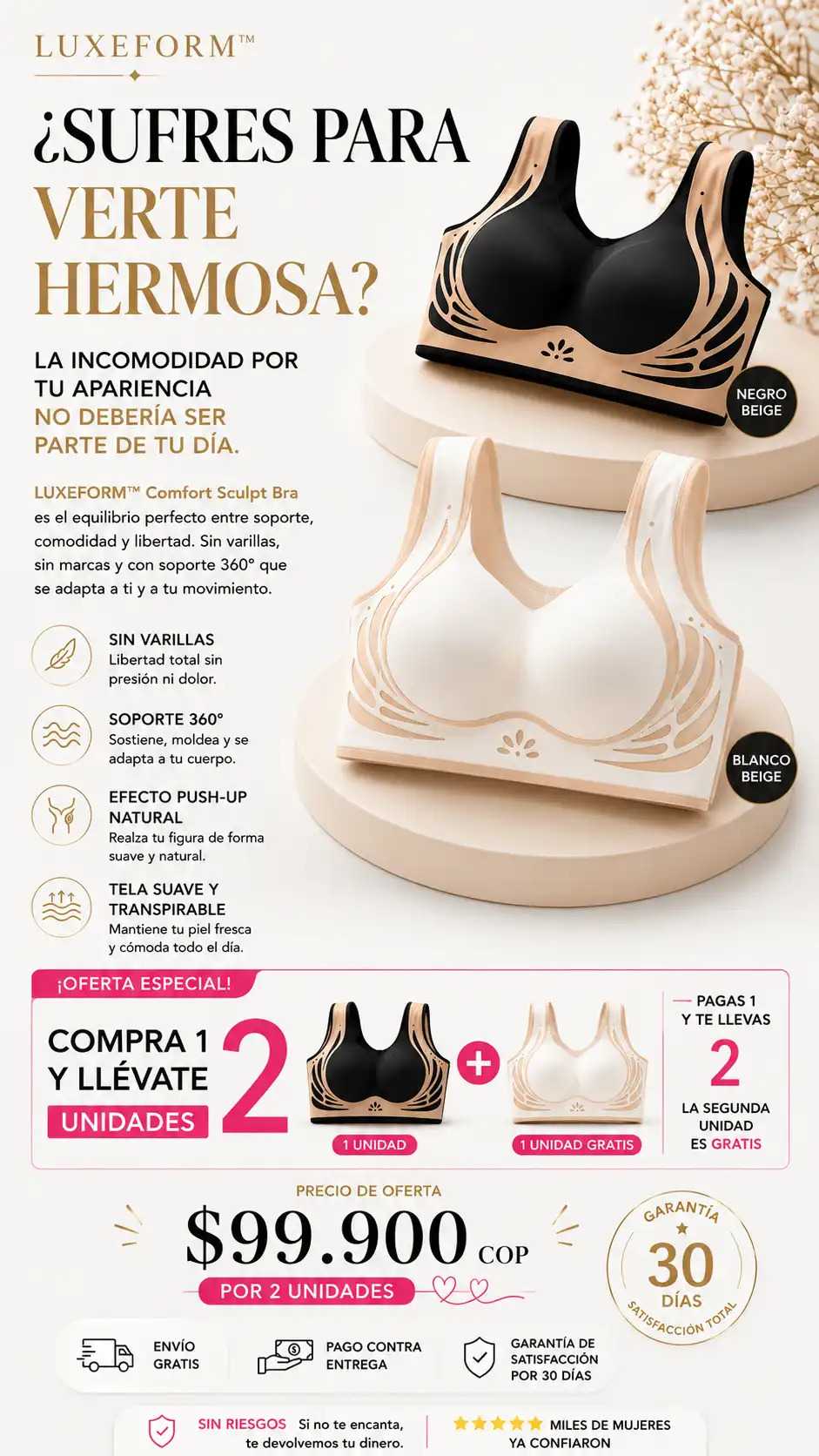 LUXEFORM™ Brasier Moldeador Premium Sin Varillas con Soporte 360°