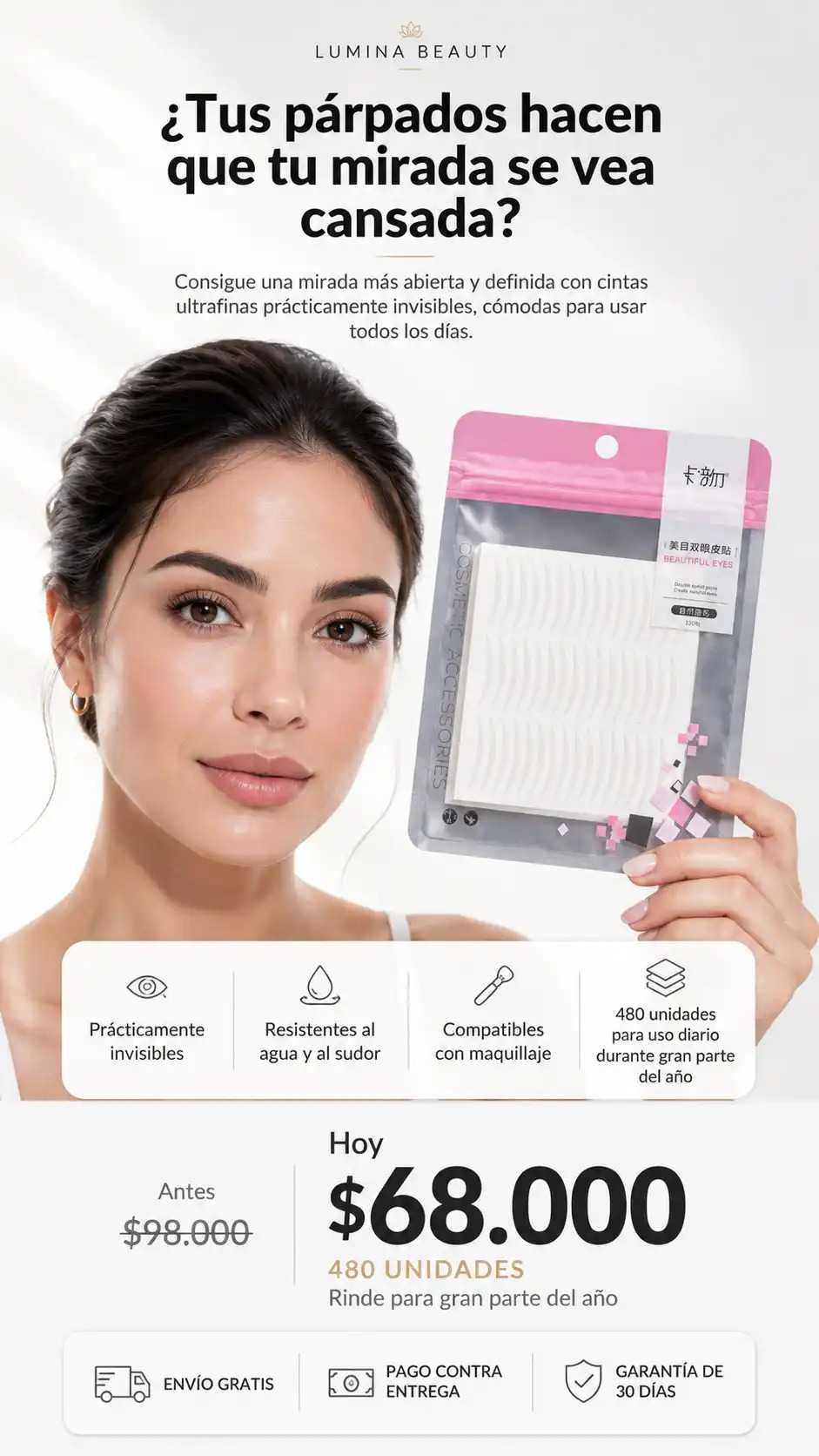 Cinta Premium Levanta Párpados™ 480 Unidades