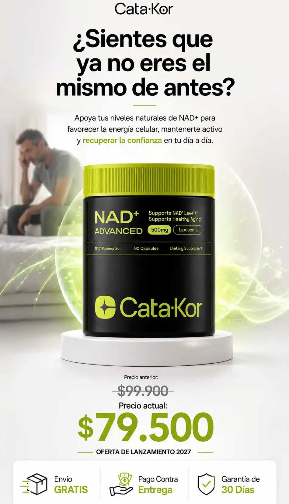 NAD+ ADVANCED 60 Capsulas – Energía Celular, Vitalidad Sexual y Bienestar Diario