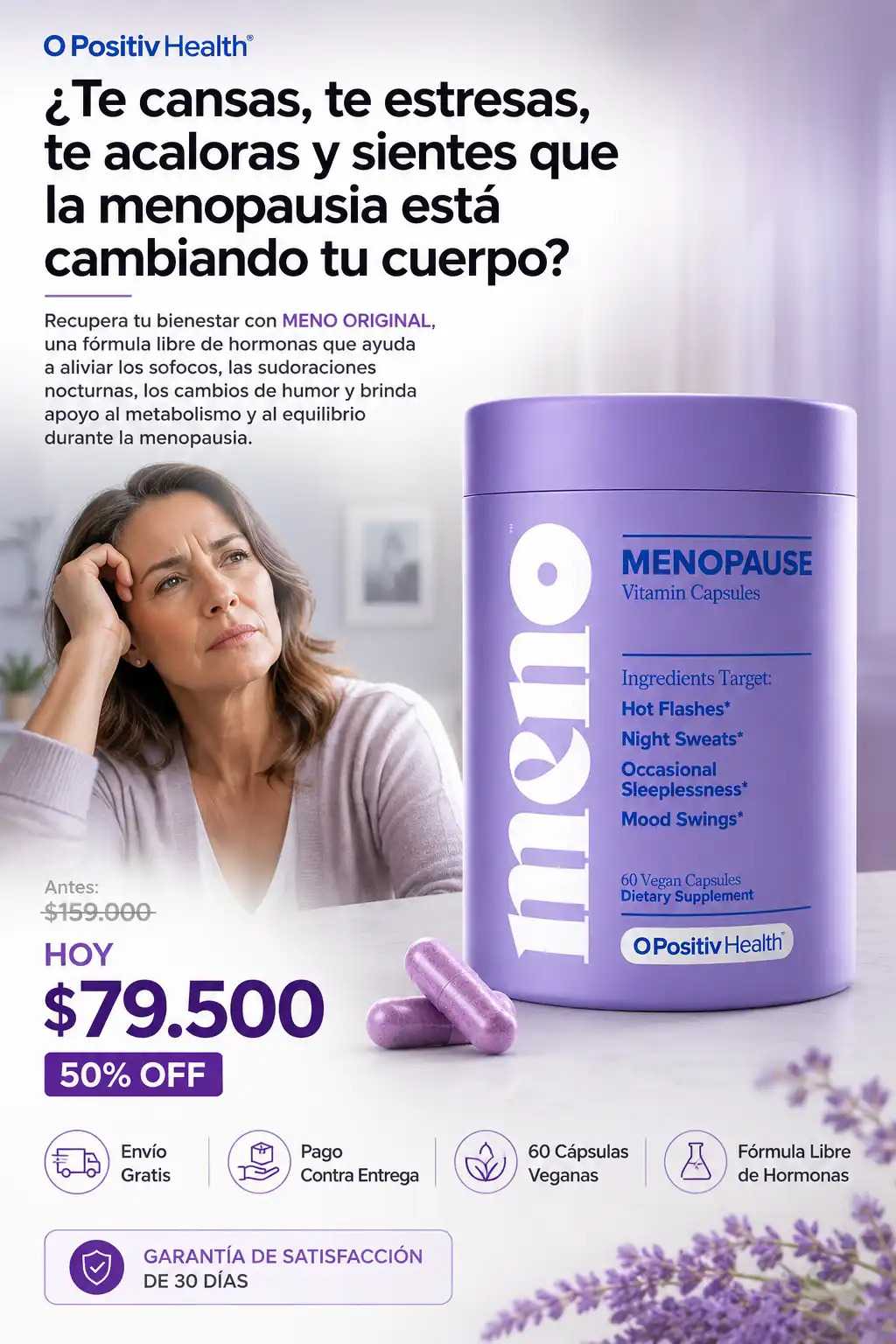 O Positiv Health® MENO 60 Capsulas
