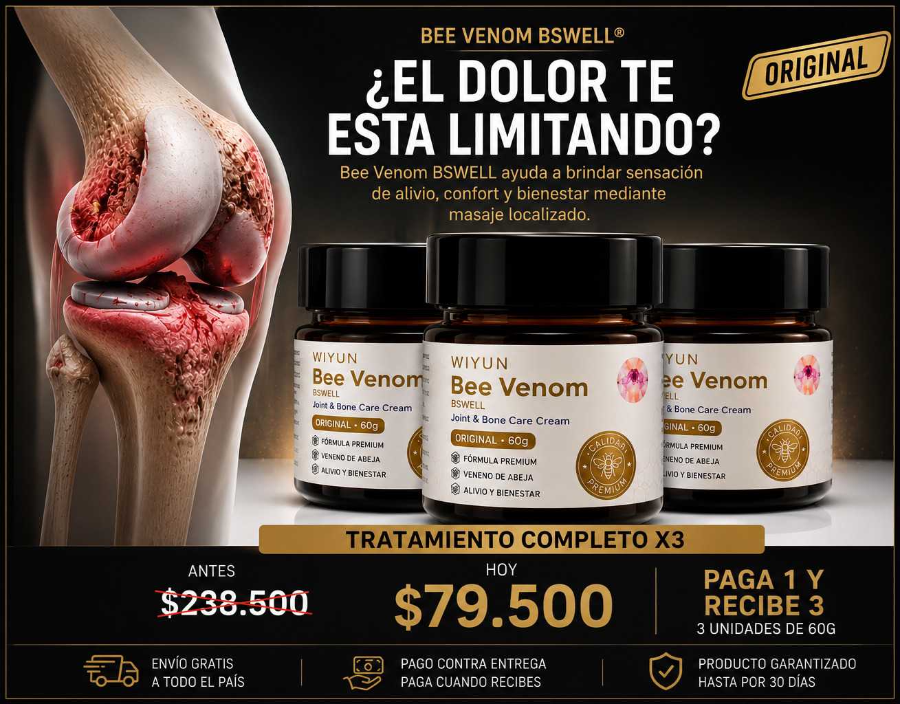 Tratamiento completo 3 Recipientes 60g c/u - Bee Venom BSWELL